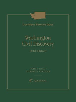 cover image of LexisNexis Practice Guide: Washington Civil Discovery